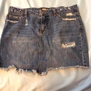 Ripped jeans skirt
